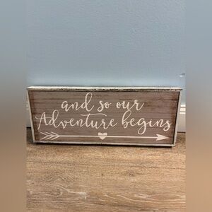 And So Our Adventure Begins Wall Art 16 x 7